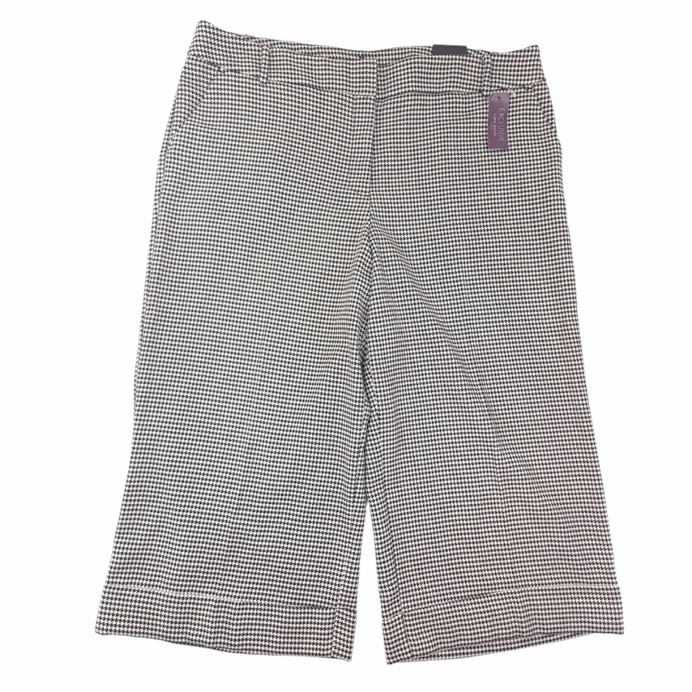 Lane Bryant Outlet Houston Crop Wide Leg Capri Pants Houndstooth Stretch - Sz 20